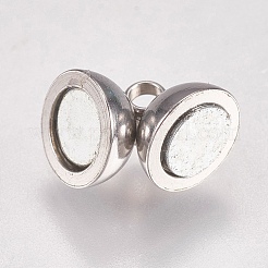 Tarnish Resistant 304 Stainless Steel Magnetic Clasps with Loops&nbsp;X-STAS-G173-05P-6mm
