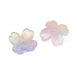 Two Tone Transparent Glass Bead Caps&nbsp;GLAA-Z020-02H
