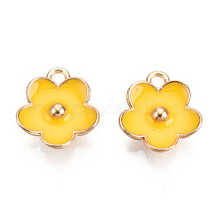 Light Gold Plated Alloy Enamel Pendants&nbsp;ENAM-R136-16G