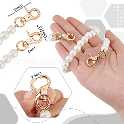 2Pcs ABS Plastic Imitation Pearl Beaded Bag Straps&nbsp;AJEW-PH0003-99A