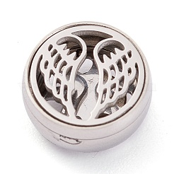 304 Stainless Steel Magnetic Diffuser Locket Aromatherapy Essential Oil Buckle&nbsp;AJEW-M027-07P