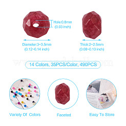 490Pcs 14 Colors Imitation Jade Glass Beads Strands&nbsp;GLAA-CD0001-13