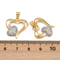 Brass Micro Pave Cubic Zirconia Pendants&nbsp;KK-C132-03C-G