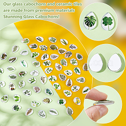 1Set Glass Cabochons&nbsp;GGLA-PH0001-65D