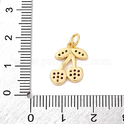 Brass Micro Pave Cubic Zirconia Pendants&nbsp;KK-F894-05G