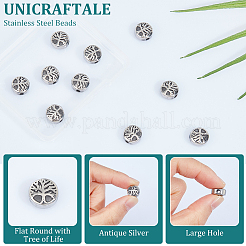 10Pcs Retro 304 Stainless Steel Beads&nbsp;STAS-UN0055-58