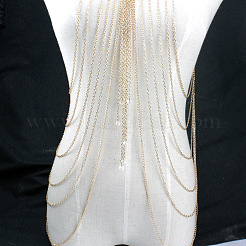 Alloy & Acrylic Rondelle Beads Tassel Sexy Body Chains for Bikini&nbsp;FS-WGE7231-01