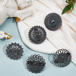 1Set Flat Round Alloy Shawls and Capes Buckles&nbsp;FIND-GF0008-08B