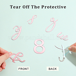 Acrylic Mirror Effect Cake Toppers&nbsp;AJEW-WH0038-84B