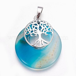 Natural Agate Pendants&nbsp;G-F573-C21