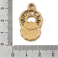 Sun 304 Stainless Steel Pendant Cabochon Setting&nbsp;STAS-P454-12G
