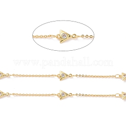 Clear Cubic Zirconia Triangle Link Chains&nbsp;CHC-G016-05G