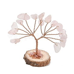 Natural Rose Quartz Chips Tree of Life Decorations&nbsp;GG-CBAEDF6-01I