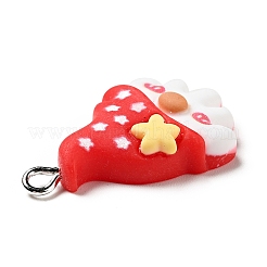 Christmas Opaque Resin Pendants&nbsp;X-RESI-G043-B06
