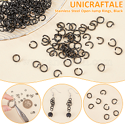 200Pcs 304 Stainless Steel Open Jump Rings&nbsp;STAS-UN0058-44C