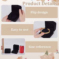 Square Velvet Bracelet Display Boxes&nbsp;CON-WH0095-134A