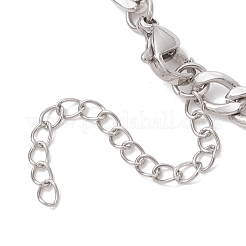 2Pcs 304 Stainless Steel Figaro Chains & Cuban Link Chains Bracelets Sets for Women&nbsp;BJEW-JB13276