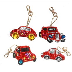 DIY Cars Diamond Painting Keychains Kits&nbsp;DIY-WH0259-12
