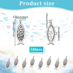 160Pcs Tibetan Style Alloy Pendants&nbsp;FIND-GO0003-18