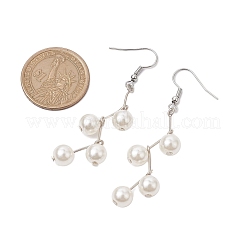 Round Imitation Pearl Acrylic Dangle Earrings&nbsp;EJEW-JE05855