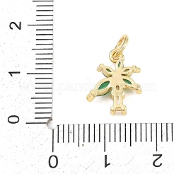Brass Micro Pave Clear Cubic Zirconia Charms&nbsp;KK-F938-19G