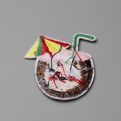Summer Theme Polyester Computerized Embroidery Cloth Iron on/Sew on Patches&nbsp;PATC-WH0010-07E