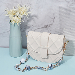 Marble Pattern Acrylic Curb Chain Bag Strap&nbsp;FIND-WH0092-30