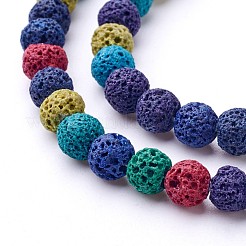 Natural Lava Rock Beads Strands&nbsp;X-G-D053-8mm-1