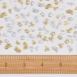 168Pcs Tortoise & Mermaid & Anchor & Dolphin & Coconut Tree Alloy Cabochons&nbsp;MRMJ-OC0002-62