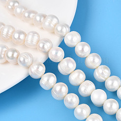 Natural Cultured Freshwater Pearl Beads Strands&nbsp;PEAR-N013-10D-01