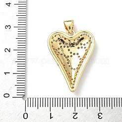 Brass Micro Pave Cubic Zirconia Pendants&nbsp;KK-P330-08B-G03