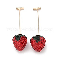 Zinc Alloy Rhinestone Stud Earrings&nbsp;EJEW-E314-01G
