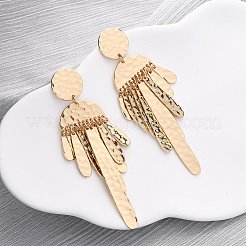 Zinc Alloy Flat Round Chandelier Earrings&nbsp;EJEW-Z107-03G-02