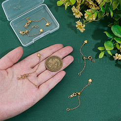 5Pcs Brass End Chains&nbsp;FIND-PH0028-50G