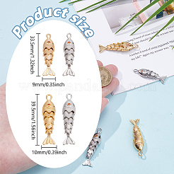 8Pcs 4 Colors Brass Pendants&nbsp;KK-ME0003-46B