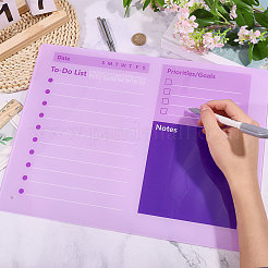 Rectangle Acrylic Dry-Erase Planner Board&nbsp;AJEW-WH0609-958B