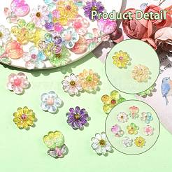 30Pcs 15 Styles Acrylic Cabochons&nbsp;MACR-SZ0001-91