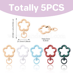 5Pcs Spray Painted Alloy Swivel Snap Hook Clasps&nbsp;FIND-TADJ0001-07
