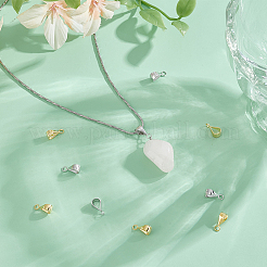 12Pcs 2 Colors Sterling Silver Tube Bails&nbsp;STER-PH0002-32