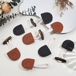 8Pcs 2 Colors Wood Buttons&nbsp;BUTT-GF0004-36