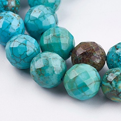 Dyed & Heated Natural Magnesite Beads Strands&nbsp;TURQ-F010-11-10mm