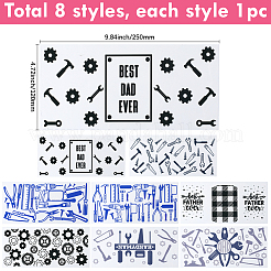8Pcs 8 Styles PVC Plastic Waterproof Decorative Sticker Labels&nbsp;DIY-SP0004-93F