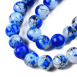 Drawbench & Baking Paint Glass Beads Strands&nbsp;GLAA-S176-17