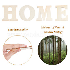 Word Home Unfinished Wood Slices&nbsp;DIY-WH0163-91-1