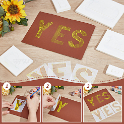 5 Bags 5 Styles Letter A~Z and Number 0~9 PET Plastic Hollow Out Drawing Painting Stencils Templates&nbsp;DIY-NB0015-23