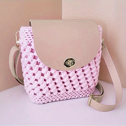 1 Set Handmade PU Leather Crochet Shoulder Bag Accessories Kits&nbsp;PURS-CL0001-37B