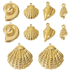 10Pcs 5 Styles 304 Stainless Steel Pendants&nbsp;STAS-TA0003-11