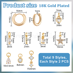 Brass Huggie Hoop Earrings Making Kits&nbsp;GLAA-PH0033-52