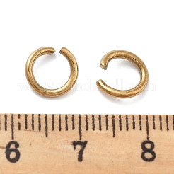 Ion Plating(IP) 304 Stainless Steel Open Jump Rings&nbsp;STAS-M081-01G-06