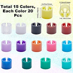 300pcs 15 Colors Blank Plastic Clothing Trouser Markers Colored Clothes Hanger Code Clip&nbsp;KY-CP0001-05